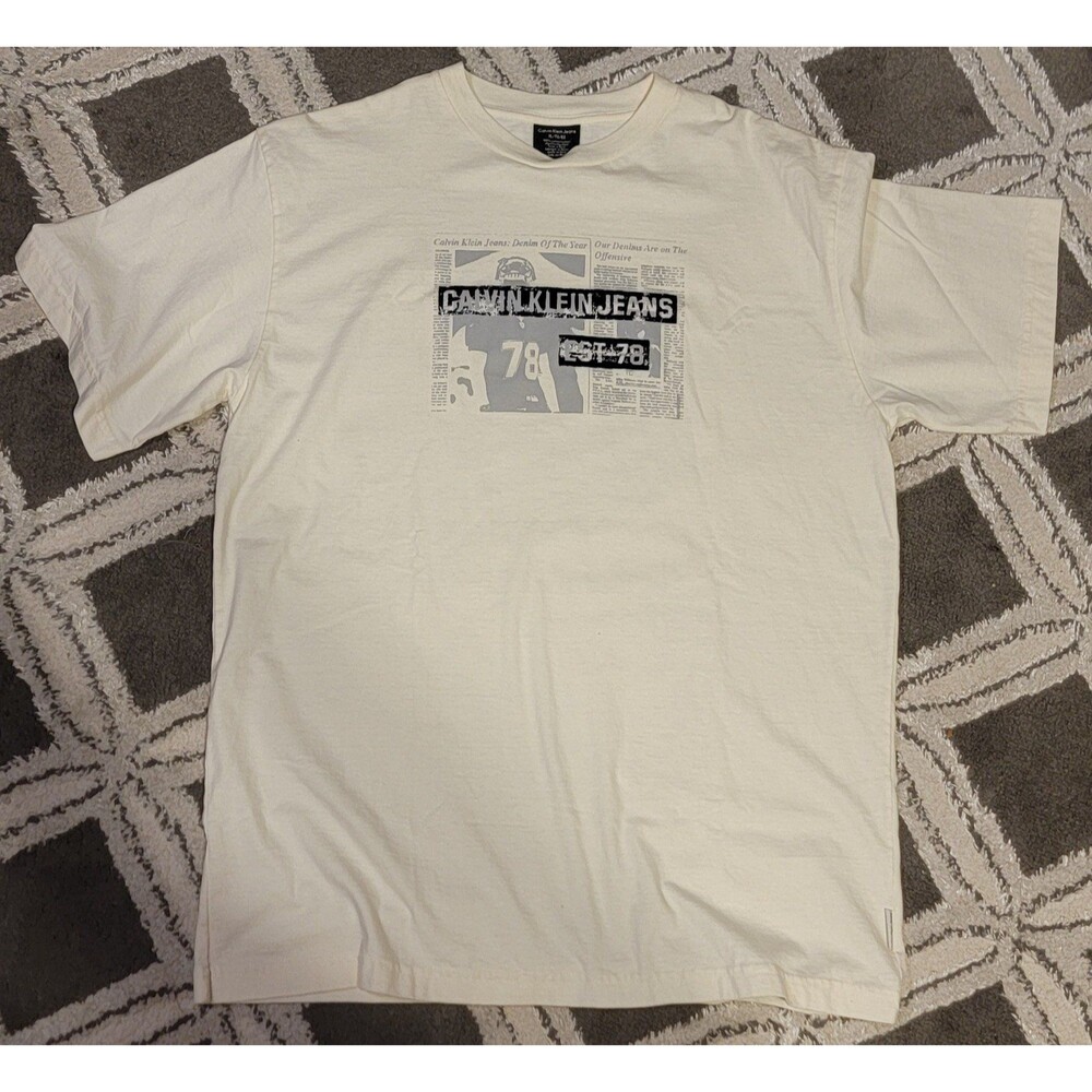 Calvin Klein Jeans Vintage T-Shirt Stitched Size XL